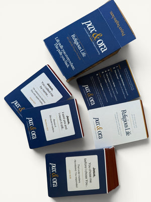Catholic Prayer Cards — Pax & Ora Religious Life 60 Catholic Prayer Prompts on premium smooth card stock with matte finish.